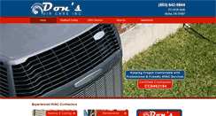 Desktop Screenshot of donsaircare.com